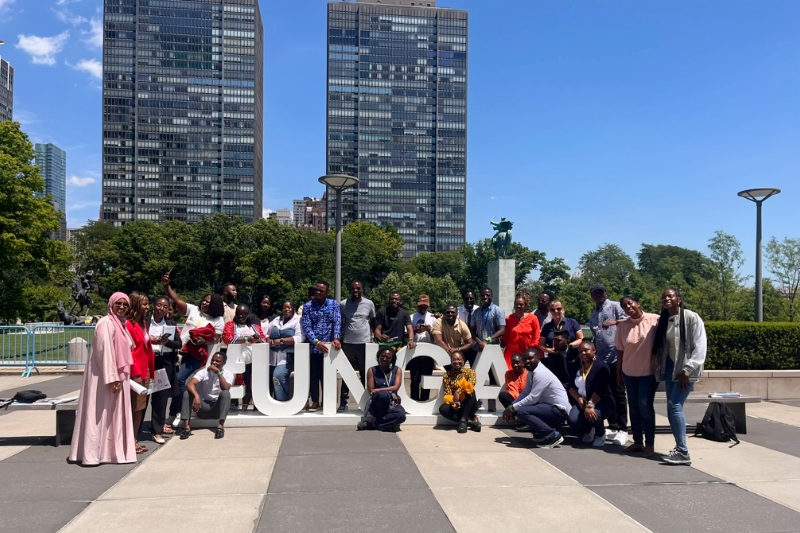 During their cultural excursion to New York City this summer, Mandela Washington Fellows visited and toured the United Nations General Assembly building. The Department of State program is designed to empower young African leaders to establish and strengthen connections between Fellows, local communities, and the United States and Africa on a larger global stage. During their cultural excursion to New York City this summer, Mandela Washington Fellows visited and toured the United Nations General Assembly building. The Department of State program is designed to empower young African leaders to establish and strengthen connections between Fellows, local communities, and the United States and Africa on a larger global stage.